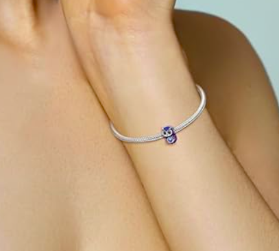 Charm Búho Azul Purpura