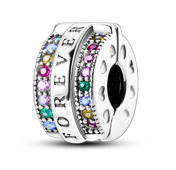 Charm de Clip Brillantes Multicolor