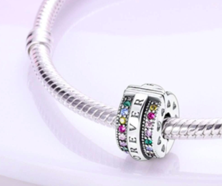 Charm de Clip Brillantes Multicolor
