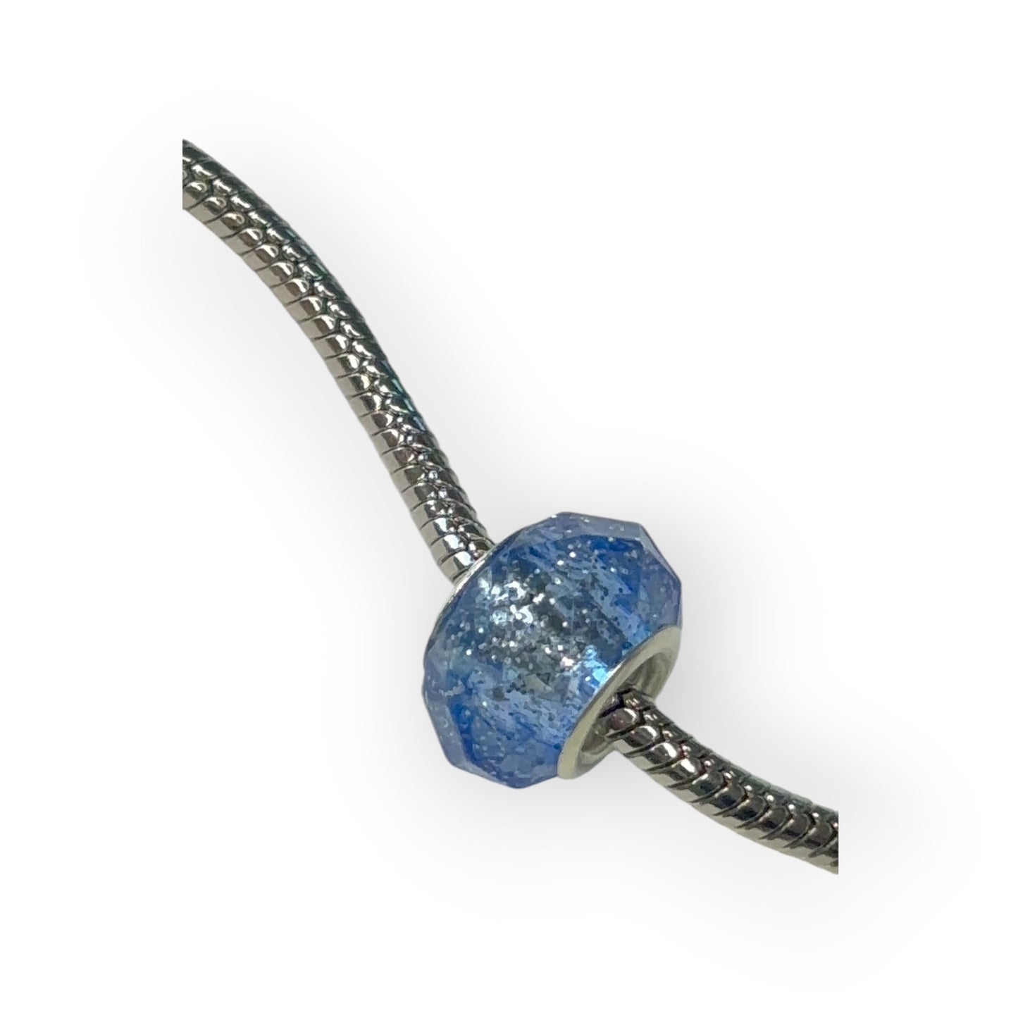 Charm esfera azul oscuro purpurina