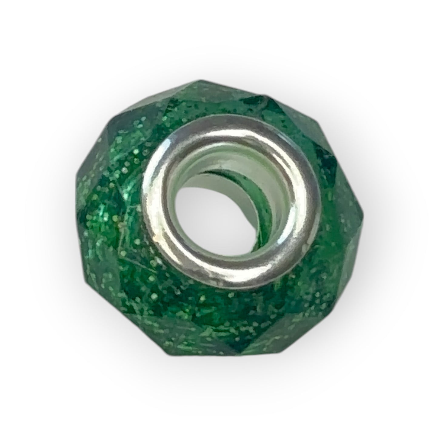 Charm cristal verde oscuro purpurina