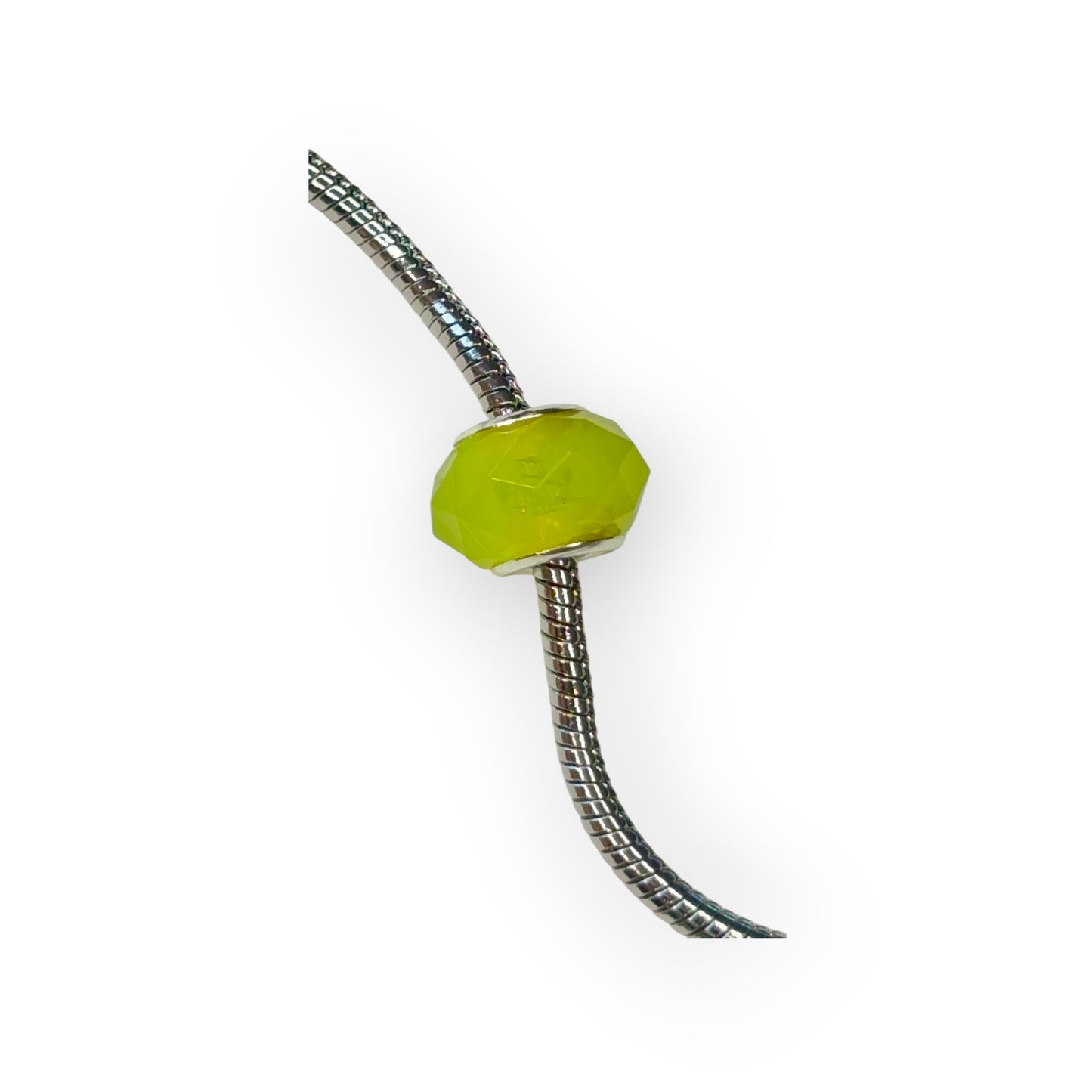 Charm cristal verde lima irisado