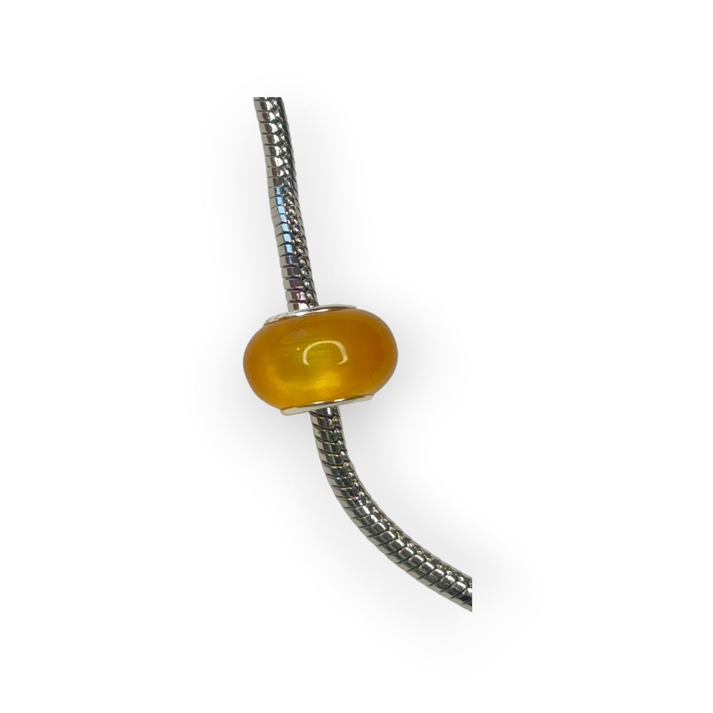 Charm esfera cristal naranja opaco