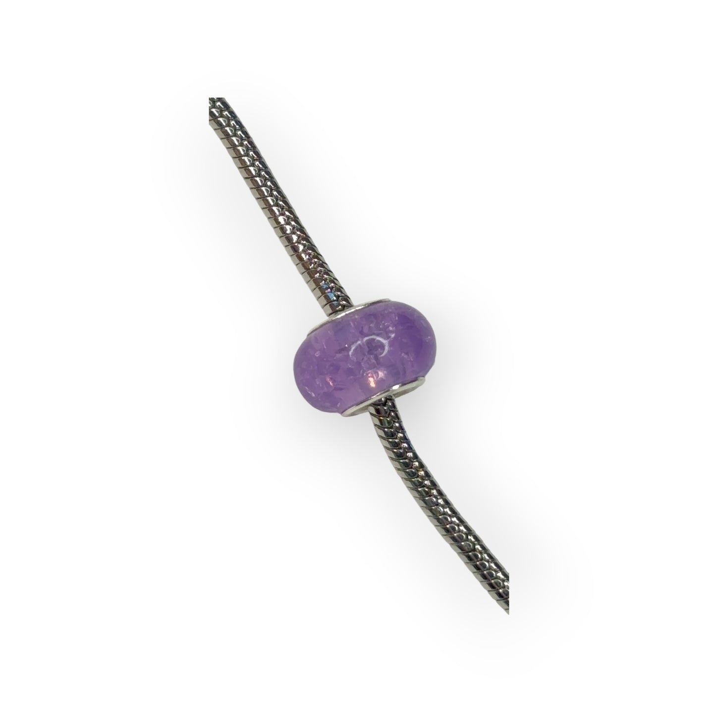 Purple crystal sphere charm