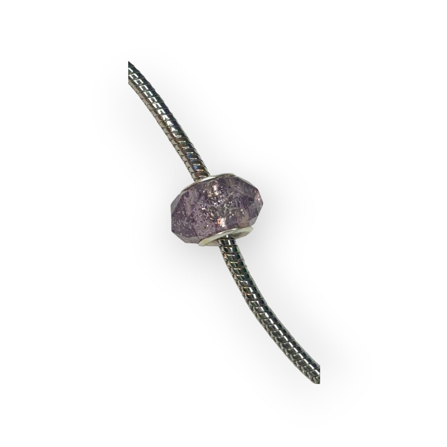 Charm esfera cristal burdeos purpurina