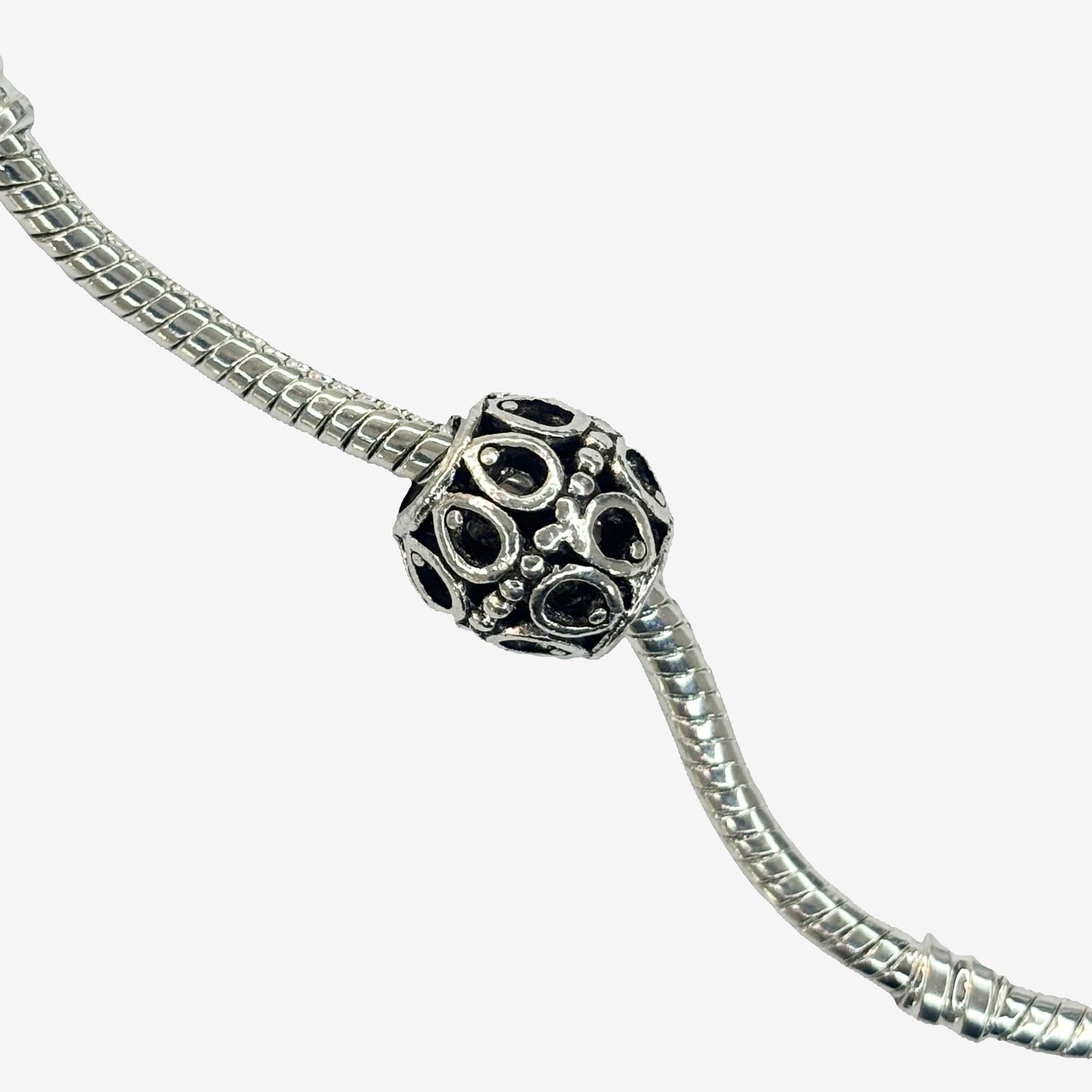 Charm Geométrico Vintage Plata Envejecida