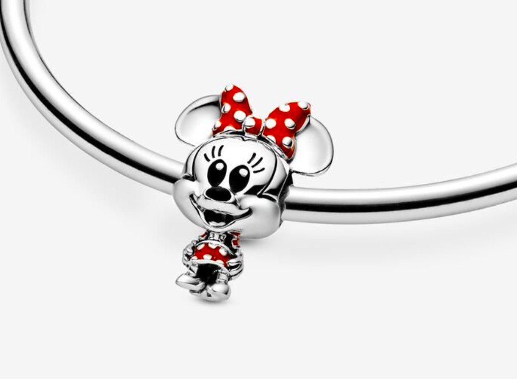 Charm Minnie Mouse con Lazo Rojo