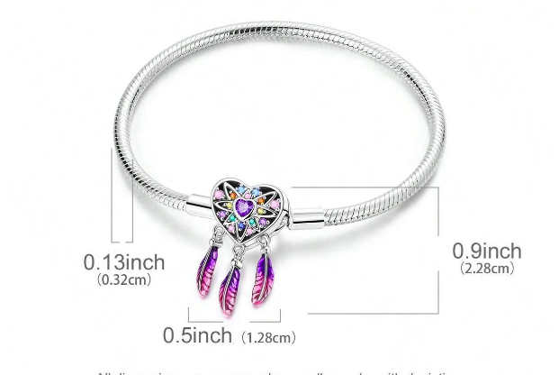 Pulsera cadena de Serpiente con Cierre forma de Corazón Atrapasueños