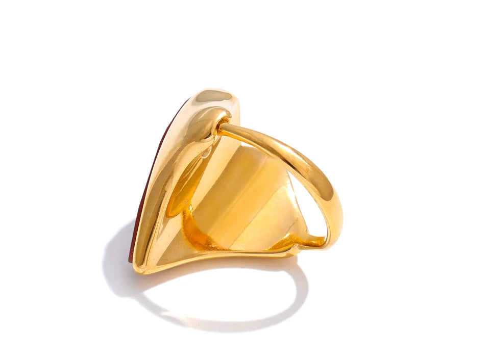Anillo Corazón Rubí