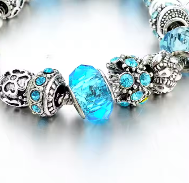 Charm Esfera Cristal Cian