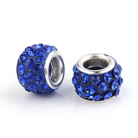 Set de 2 Charms Esfera con Efecto Diamante Azul Zafiro