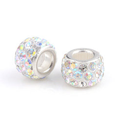 Set de 2 Charms Esfera efecto Diamantes Blanco AB