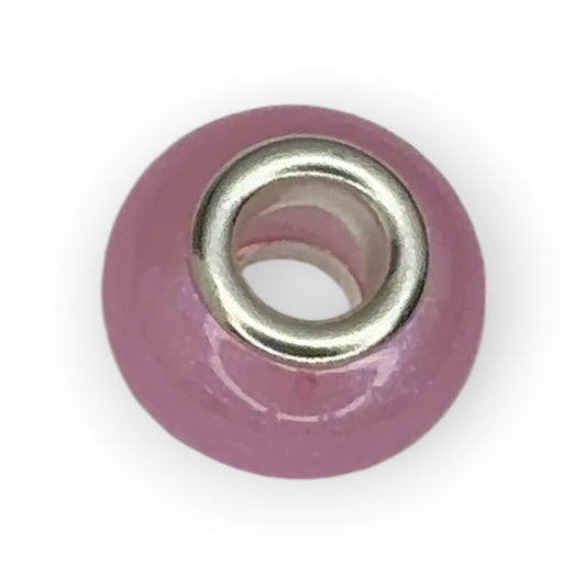 Charm esfera cristal opaco rosa