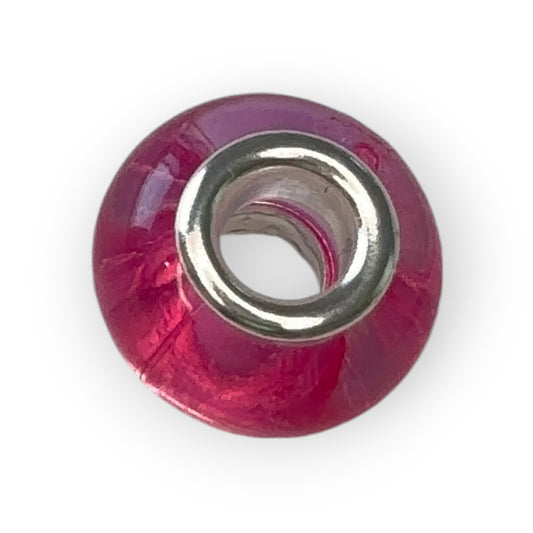 Charm esfera fucsia traslucida