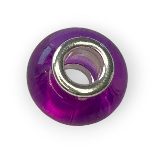 Charm esfera morada translucida