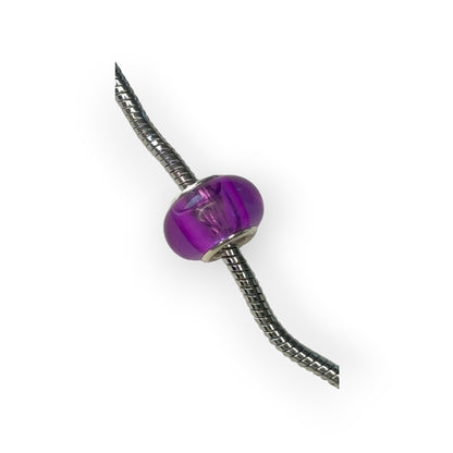 Charm esfera morada translucida