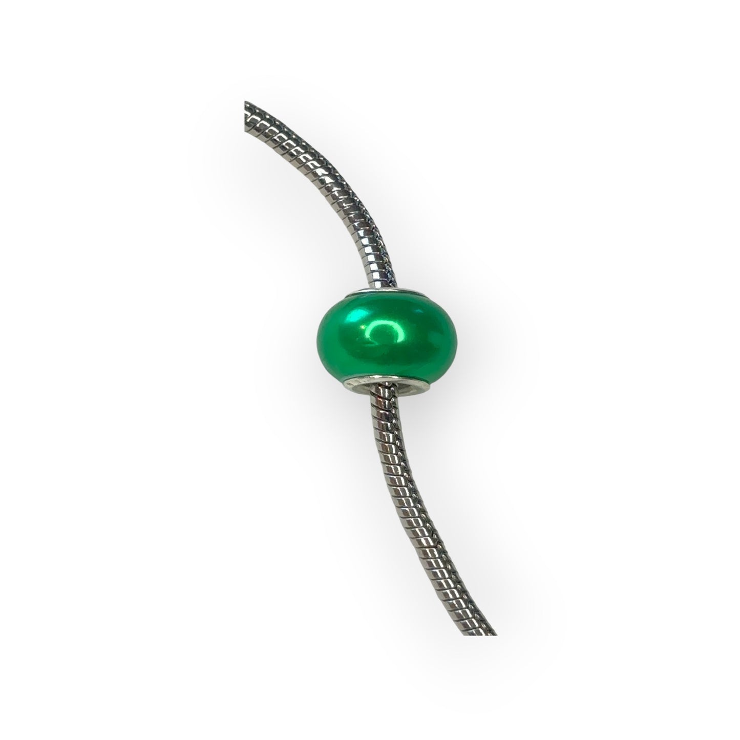 Charm esfera verde cromado