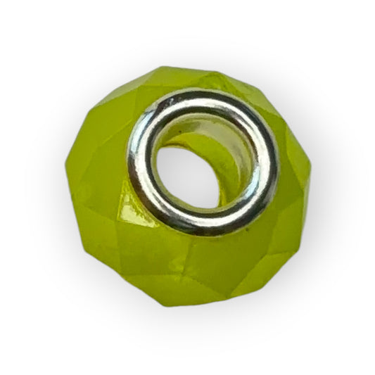 Charm cristal verde lima irisado