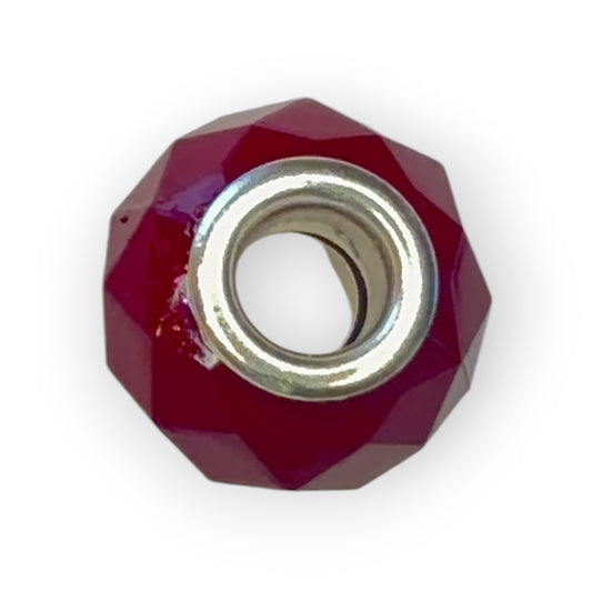 Charm esfera cristal burdeos opaco