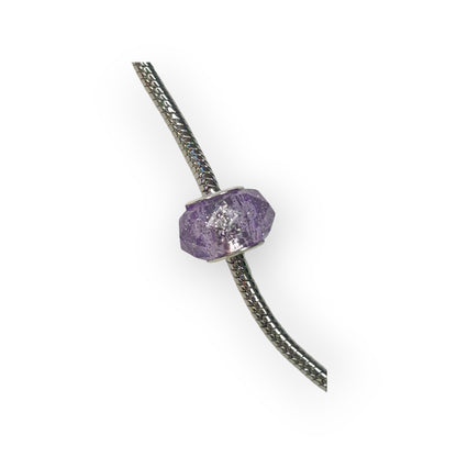 Charm purple glitter crystal sphere