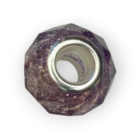 Charm esfera cristal burdeos purpurina