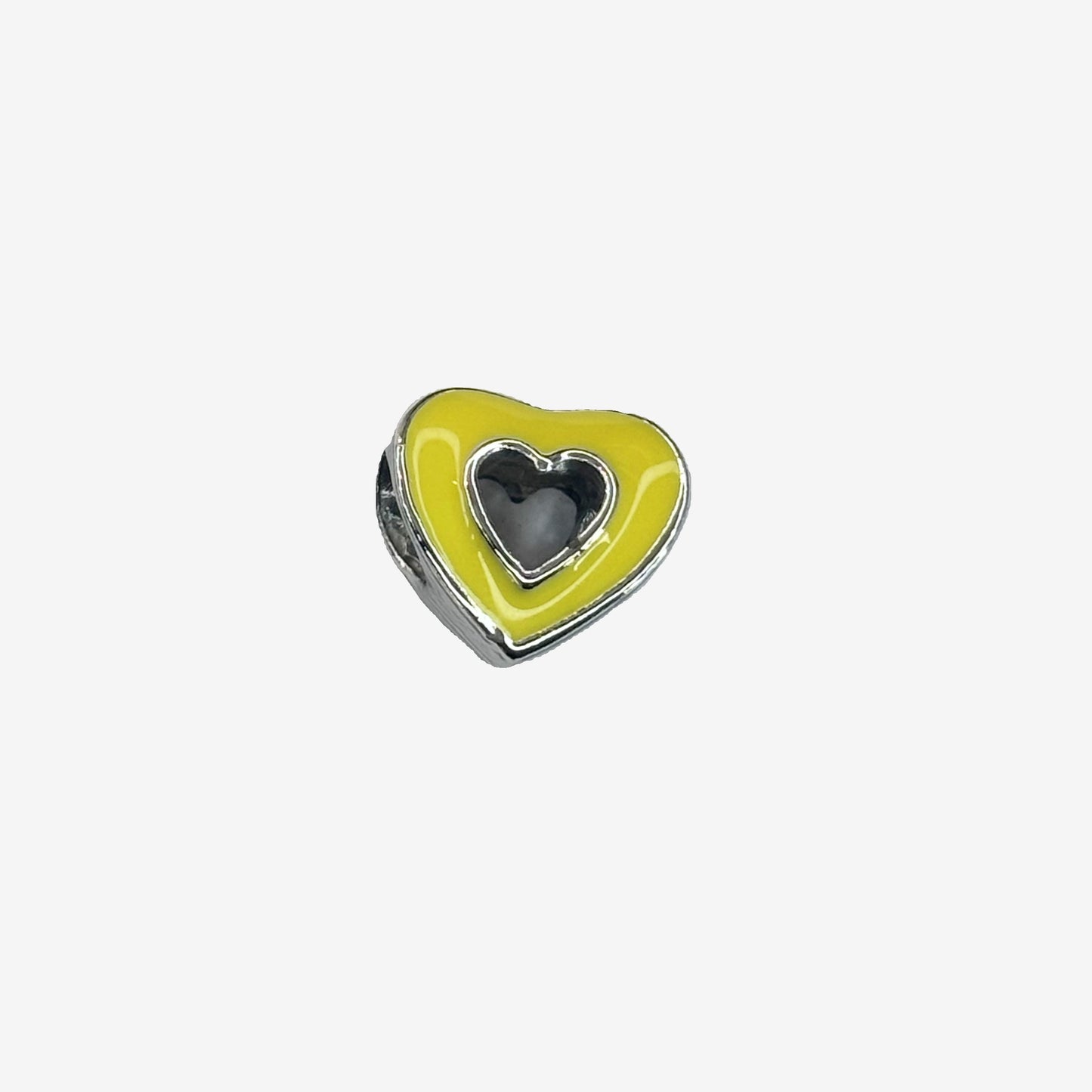 Yellow Double Heart Charm
