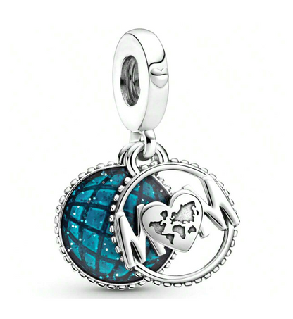 Charm Colgante "Mom, You Are My World"
