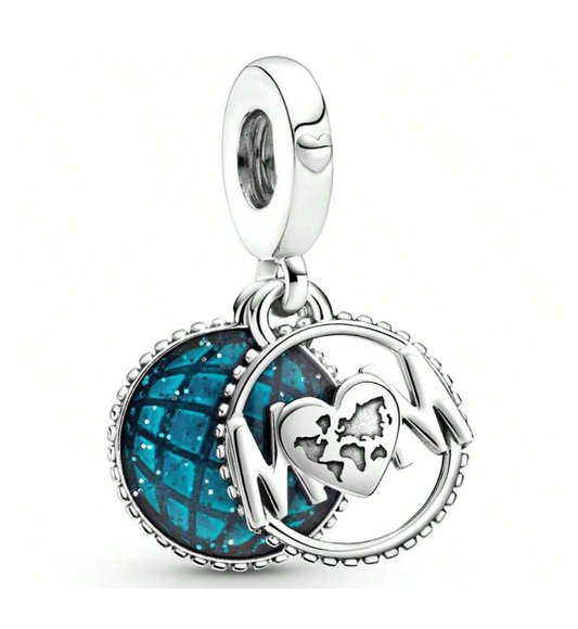 Charm Colgante "Mom, You Are My World"