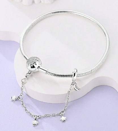 Pulsera de Cadena de Serpiente con Cierre de Esfera y Sol