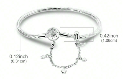 Pulsera de Cadena de Serpiente con Cierre de Esfera y Sol
