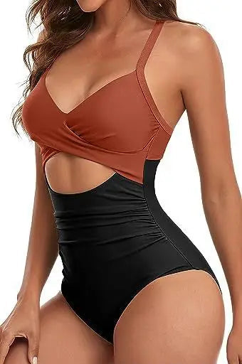 Bañador Moldeador Elegante con Escote Cruzado