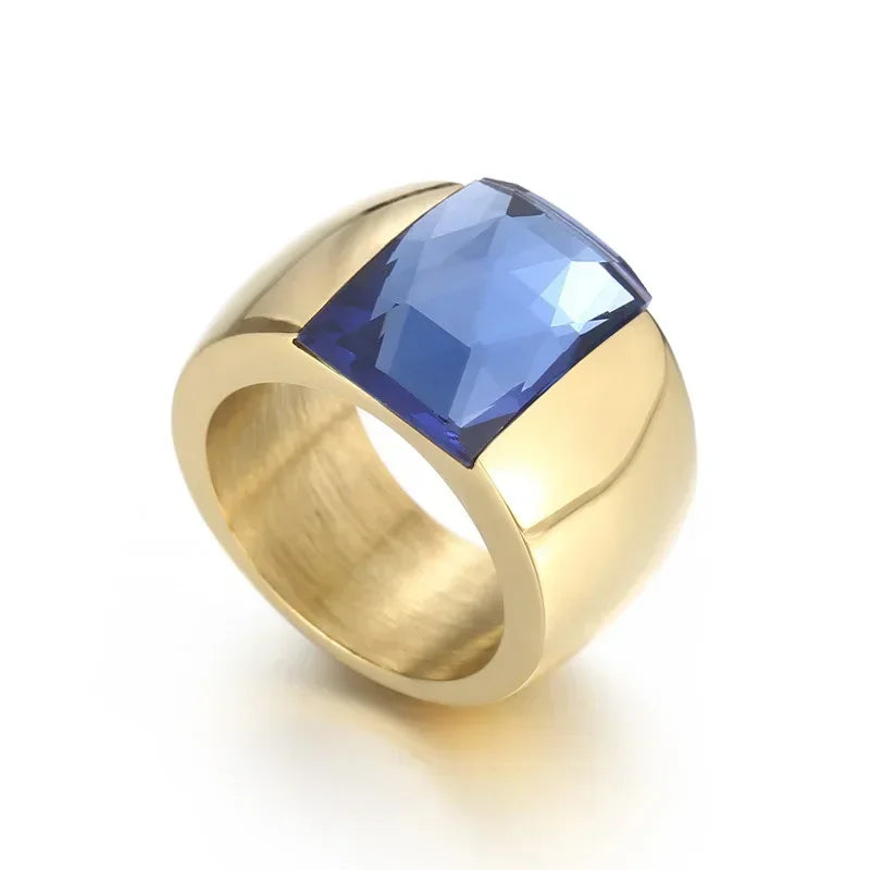 Anillo Luxe con Piedra Cristalina
