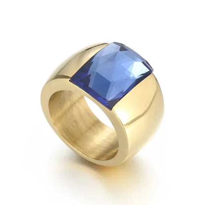 Anillo Luxe con Piedra Cristalina