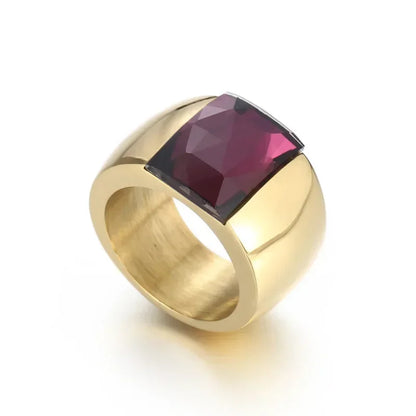 Anillo Luxe con Piedra Cristalina