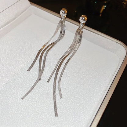 Pendientes Largos de Cadenas Elegance