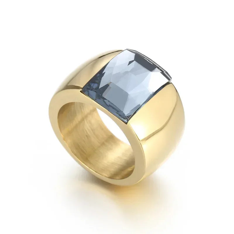 Anillo Luxe con Piedra Cristalina