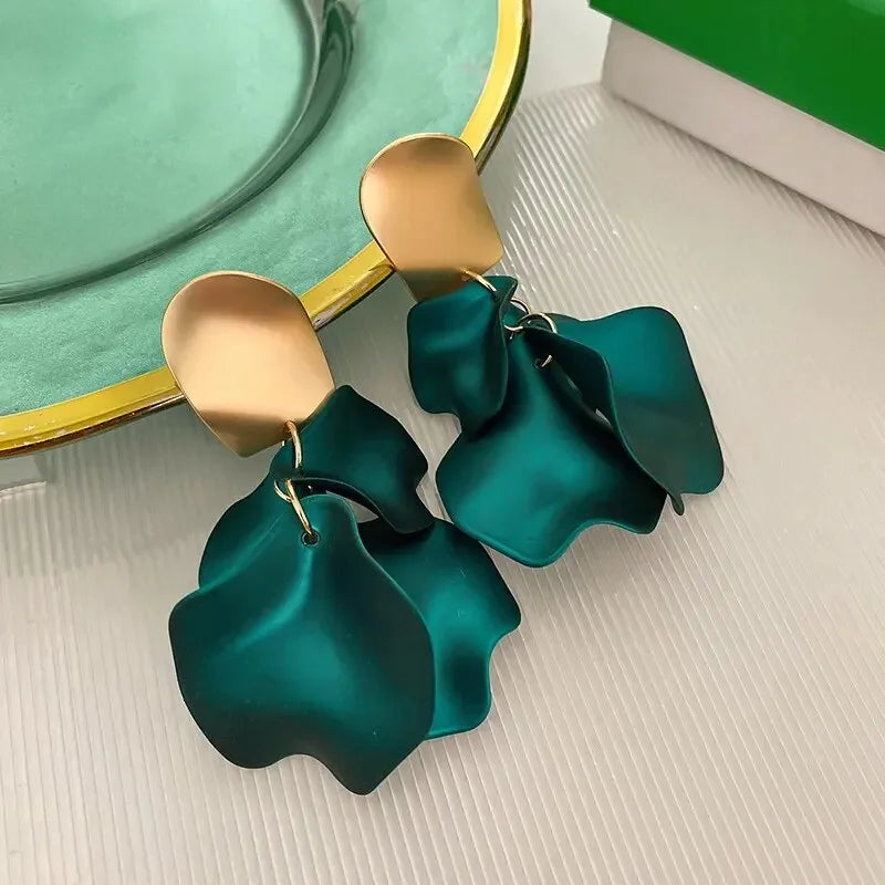 Pendientes Flor Satinada Elegance