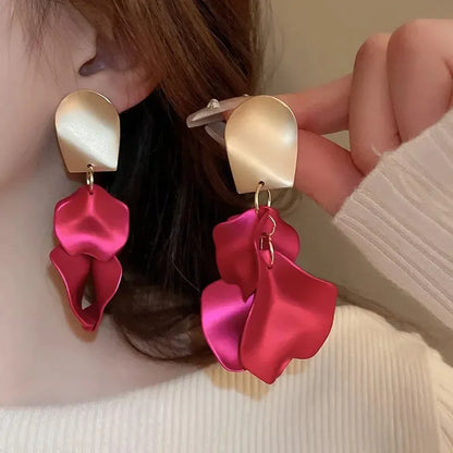 Pendientes Flor Satinada Elegance
