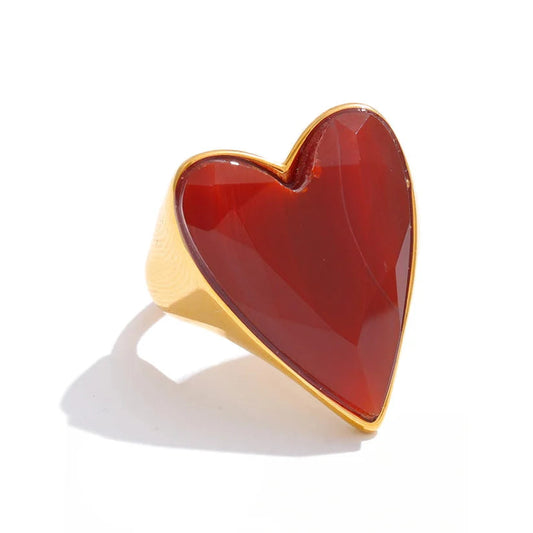 Anillo Corazón Rubí