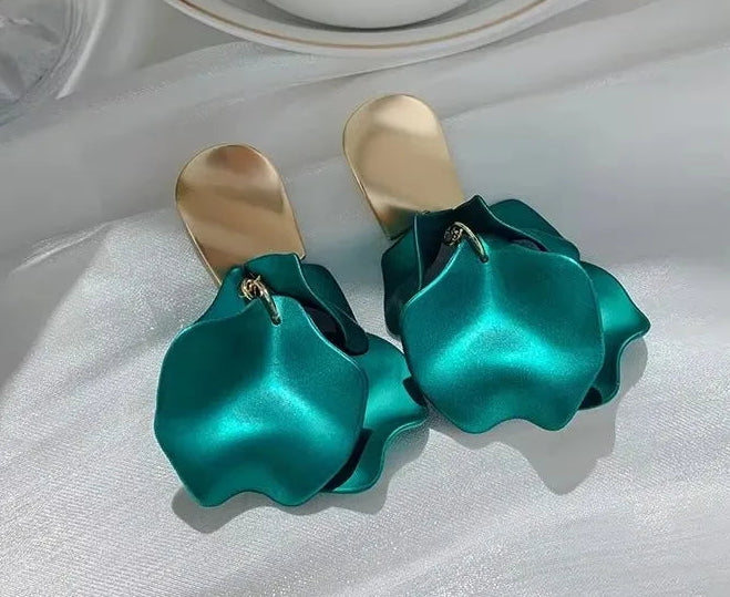 Pendientes Flor Satinada Elegance