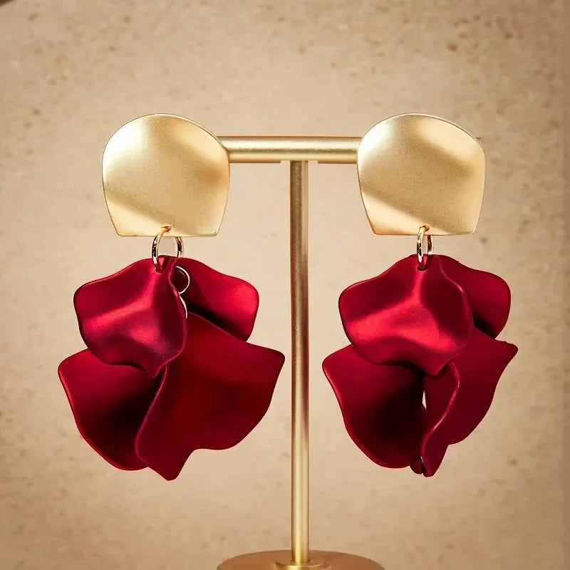 Pendientes Flor Satinada Elegance