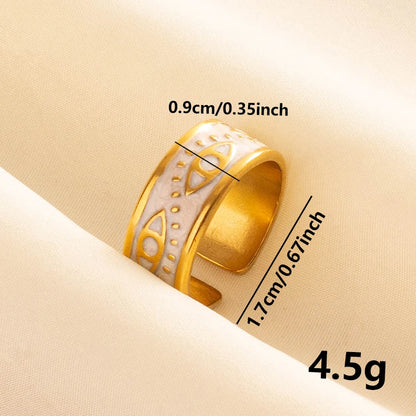 Anillos Dorados con Detalles Nacarados