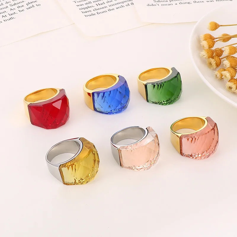 Anillos Cristal Color