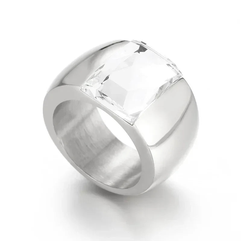 Anillo Luxe con Piedra Cristalina