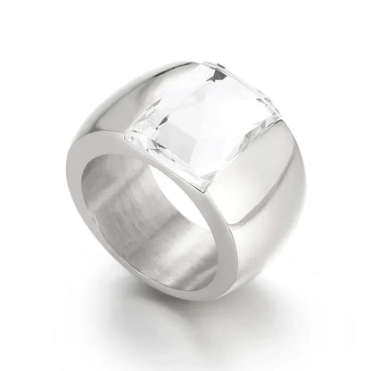 Anillo Luxe con Piedra Cristalina