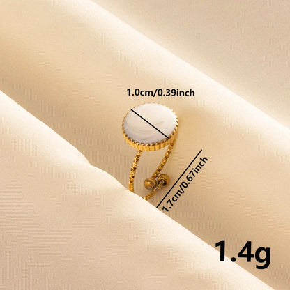 Anillos Dorados con Detalles Nacarados