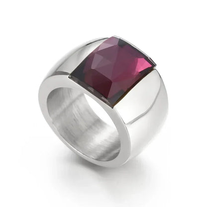Anillo Luxe con Piedra Cristalina