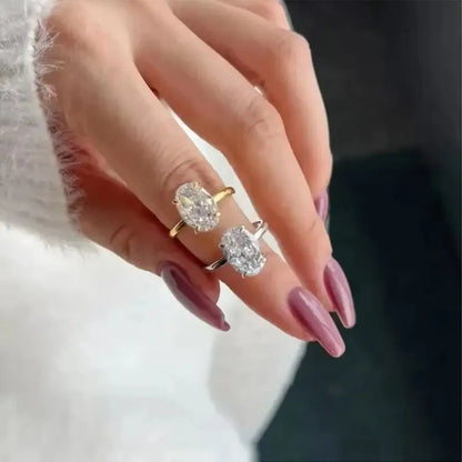 Anillo Oval Brillante