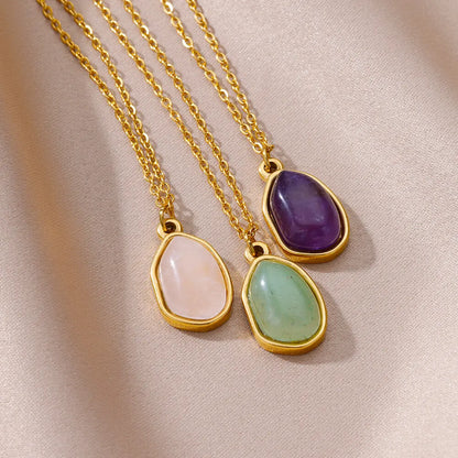 Collar ambar oval