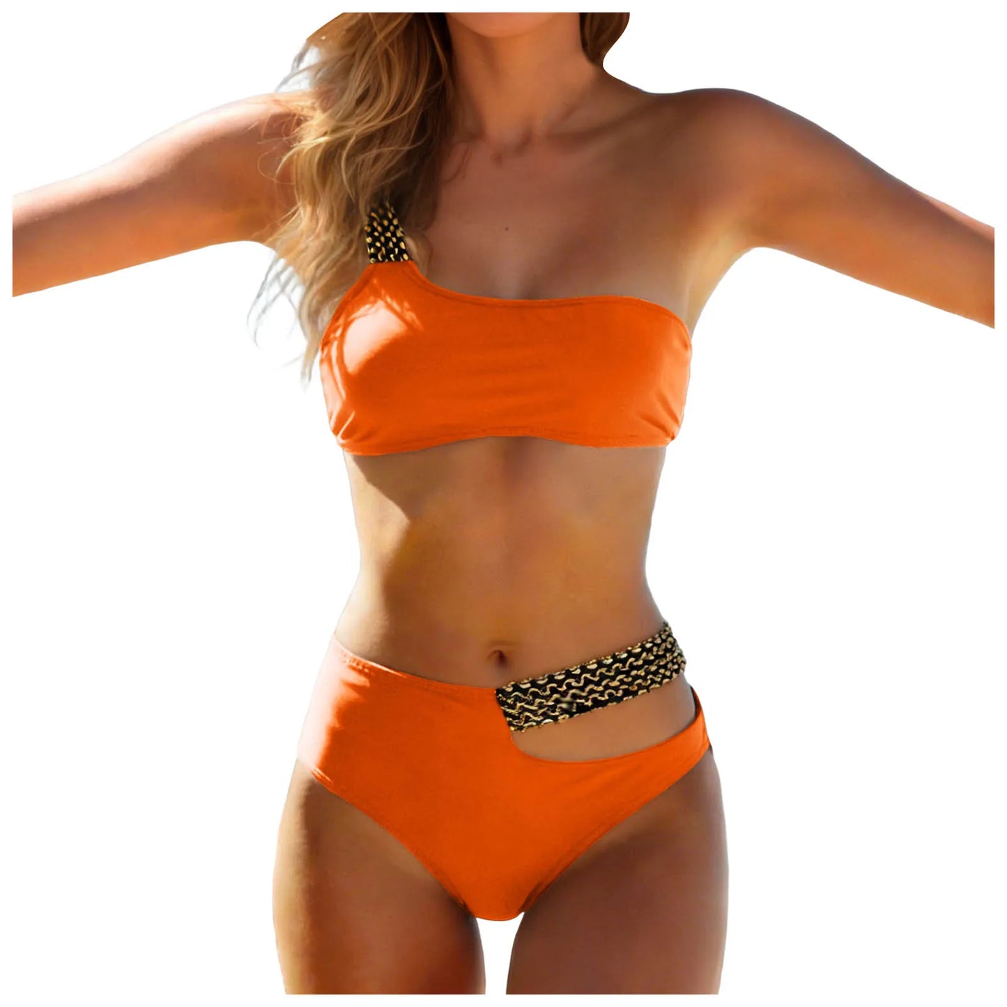Bikini Mujer de Cintura Alta Push Up Sexy de Dos Piezas